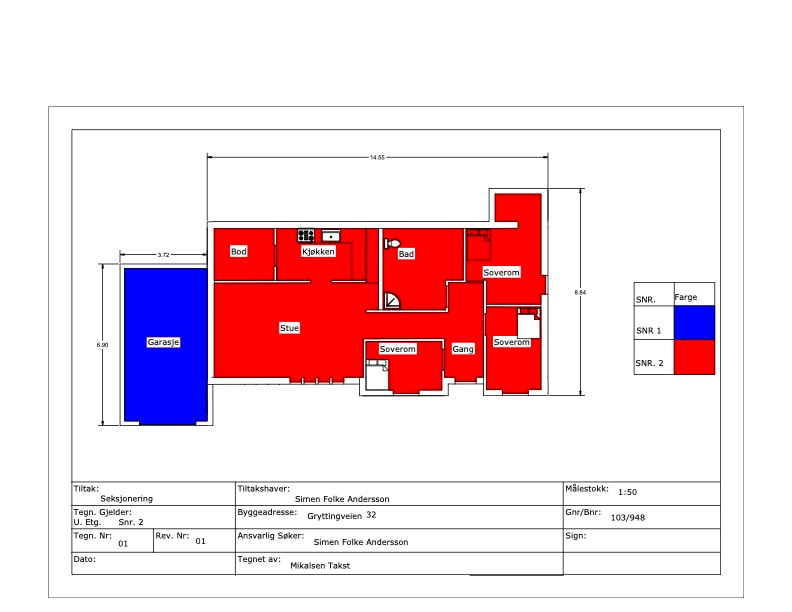 Gryttingveien 32 — plan